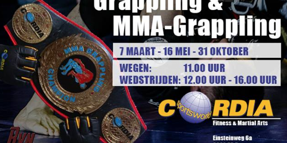 Uitnodiging MMA-Grappling Dutch Open toernooi, een nieuw wedstrijdsysteem 7 MAART