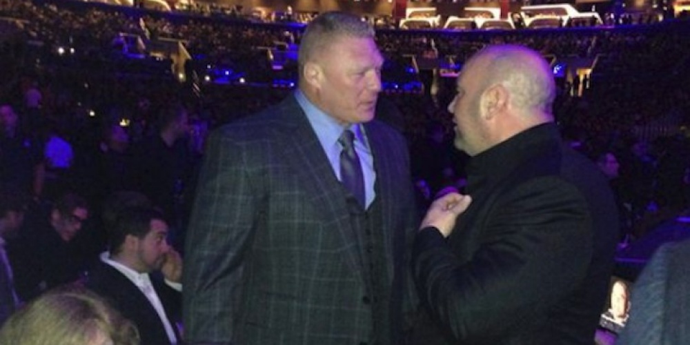 Brock Lesnar aanwezig bij UFC 184