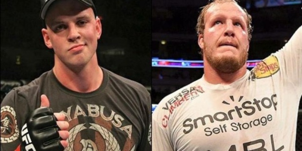 Stefan Struve treft Jared Rosholt tijdens UFC 193