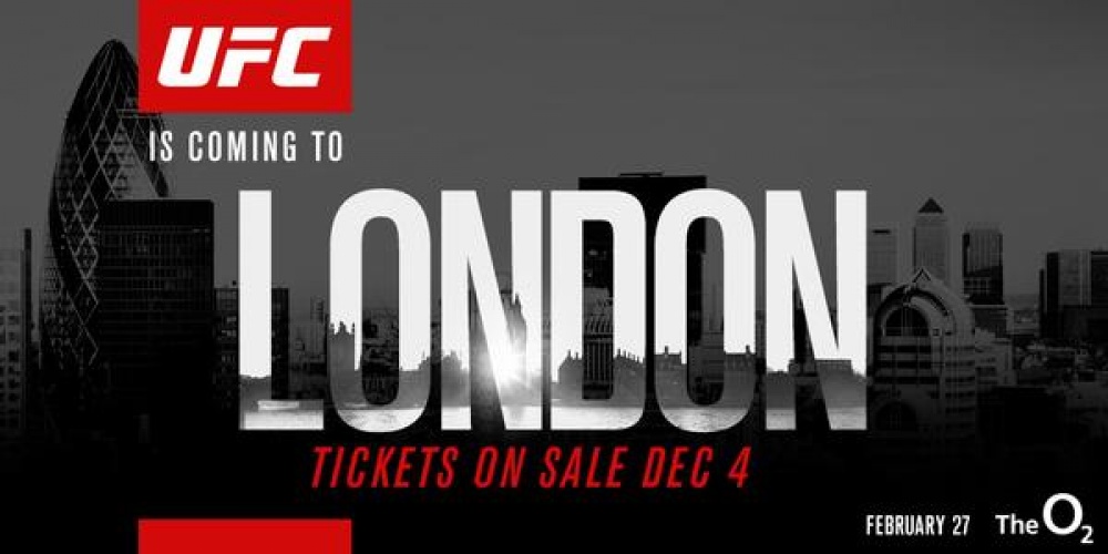 UFC terug naar London in 2016