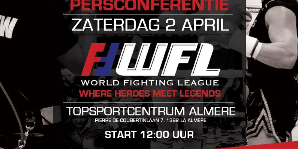 Uitnodiging persconferentie World Fighting Leugue : 