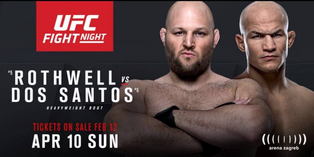 Uitslagen UFC Fight Night 86: Rothwell vs Dos Santos