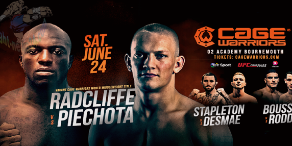 Uitslagen | Cage Warriors 85: Radcliffe vs. Piechota