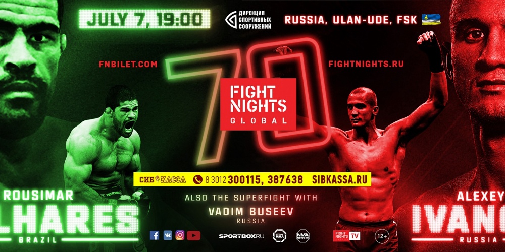 Uitslagen |  Fight Nights Global 70: Palhares vs. Ivanov