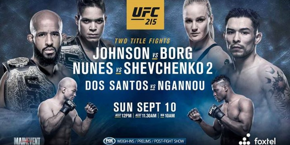 UFC 215: Johnson vs. Borg - Watch List