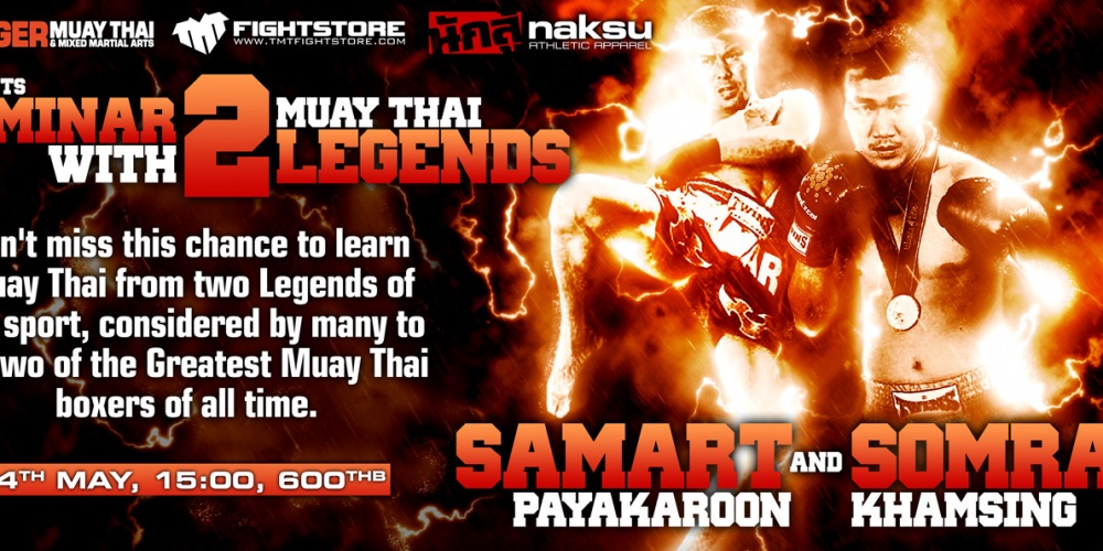 Muay Thai technieken door Samart Payakarun en Somrak Khamsing