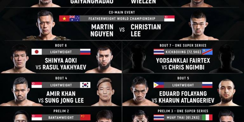 ONE Championship 18 mei: Wielzen en Ngimbi VS Thaise legendes