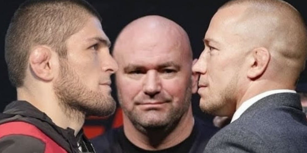 Khabib Nurmagomedov wil mega gevecht tegen Georges St-Pierre in november