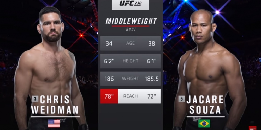 UFC Fort Lauderdale Free Fight: Jacare Souza vs Chris Weidman