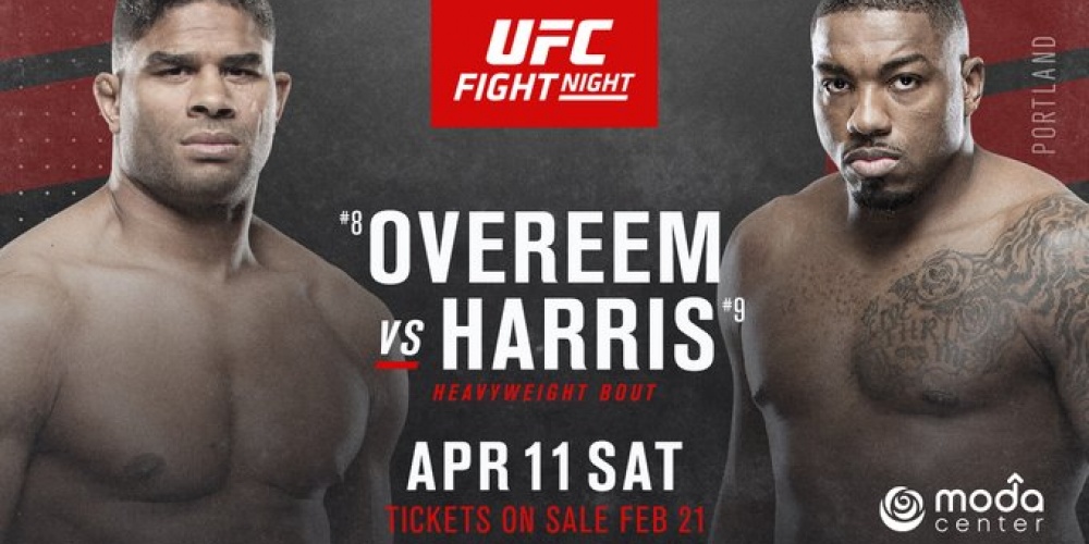 Alistair Overeem vs. Walt Harris Main Event van UFC Portland