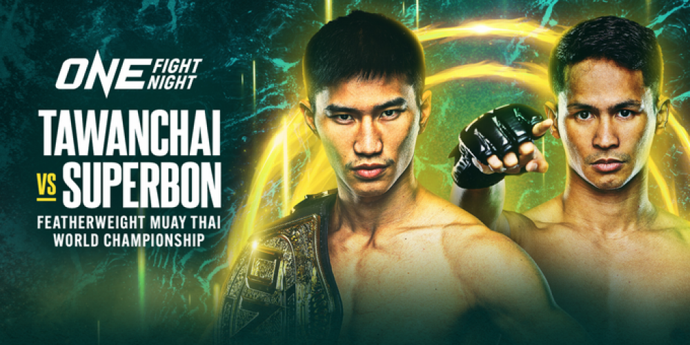 Superbon vs Tawanchai voor de ONE vedergewicht Muay Thai-titel