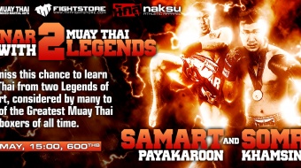 Muay Thai technieken door Samart Payakarun en Somrak Khamsing